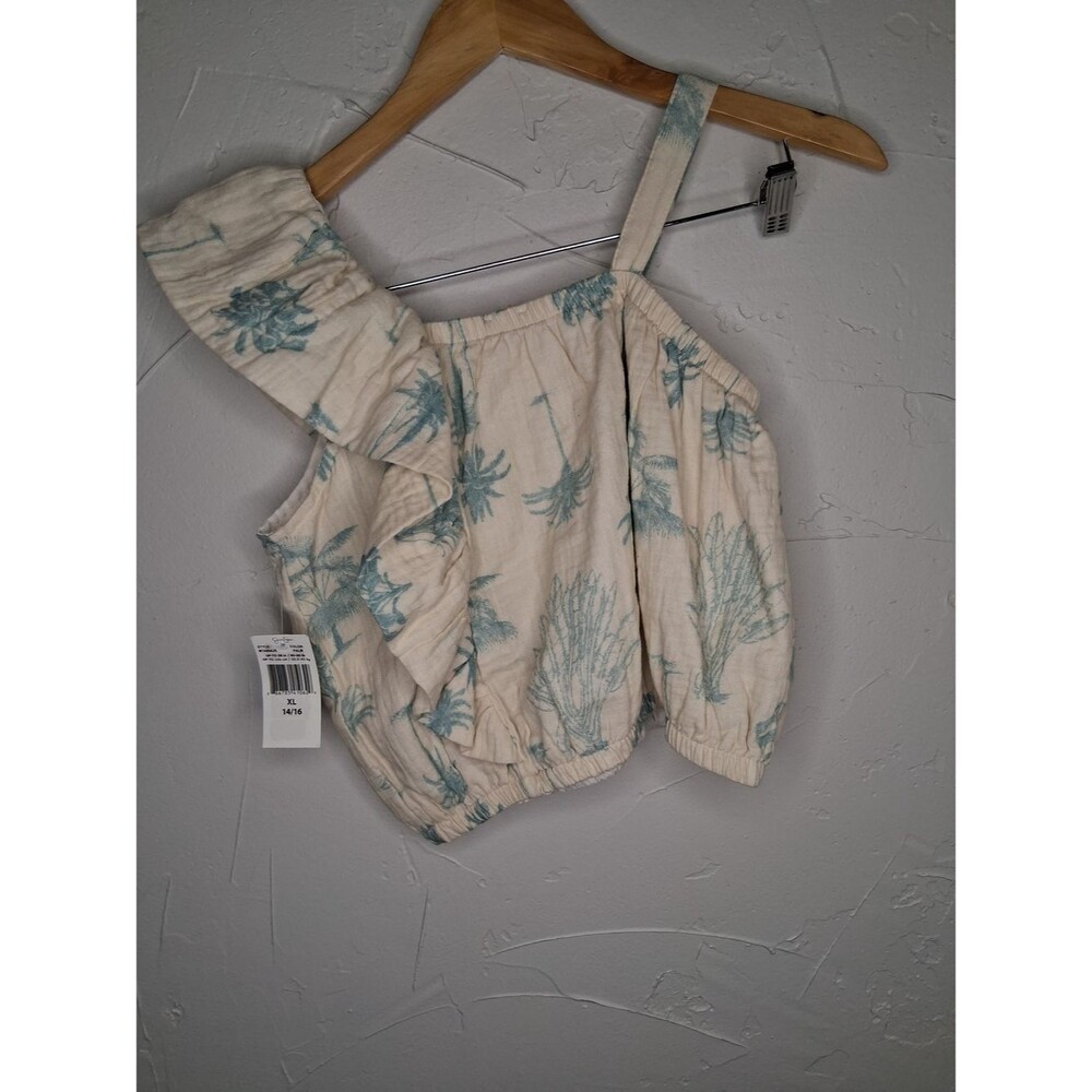 Jessica Simpson Cream Two-Piece Midi Set with Light Blue Floral Print - Picture 6 of 15